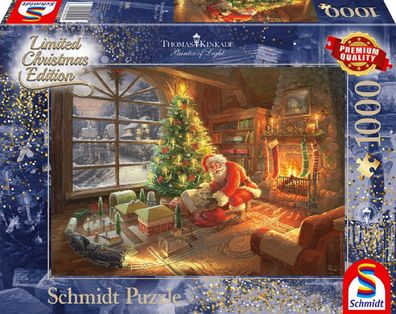 Schmidt 59495 Thomas Kinkade Der Weihnachtsmann ist da 1000 Teile Puzzle
