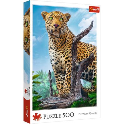 Trefl 37332 Wilder Leopard 500 Teile Puzzle