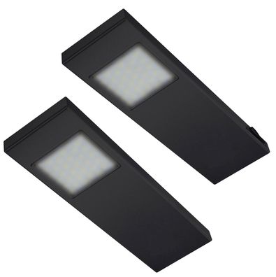 LED Küchen Unterbauleuchte 2x2,64 W, Küchenleuchte Tadeo 3M, schwarz