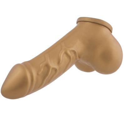 Latex Dauerkondom Penishülle Rubber Kondom Potenzhilfe Penis Sleeve Gold 17,5 cm