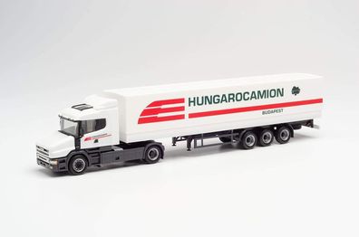 Herpa 312080 - Scania Hauber Planen-Sattelzug - Hungarocamion. 1:87