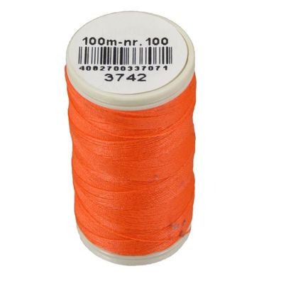 Nähfaden COATS Duet 100%Polyest. 100/100m Farbe 3742 (neonorange)