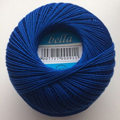 Häkelgarn BELLA 10 100%Bw. 50g Farbe 122 (blau royal)