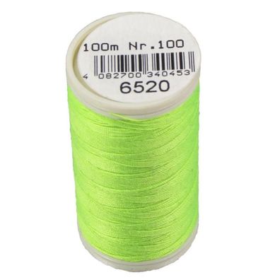 Nähfaden COATS Duet 100%Polyest. 100/100m Farbe 6520 (neongrün)