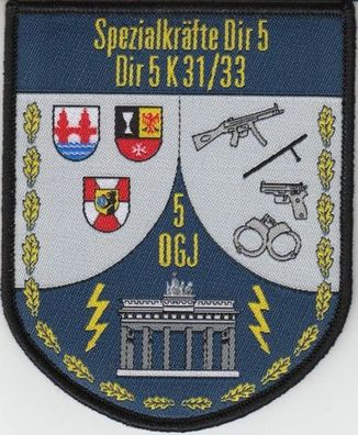 Klettabzeichen Polizei Berlin - Polizeidirektion 5 Spezialkräfte