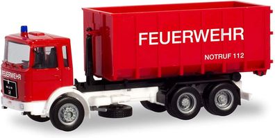 Herpa 310963 - MAN F8 Abrollcontainer-LKW - Feuerwehr. 1:87
