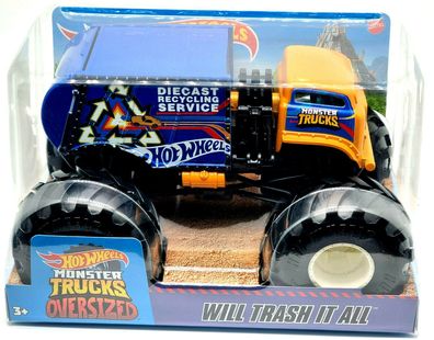 Mattel Hot Wheels Großes Auto/ cars 1:24 Monster Trucks Oversized Will Trash All