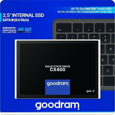 Goodram SSD Interne Festplatte 128 GB bis 2TB HX400 Gen.2 (6Gbps)