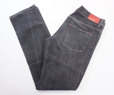 HUGO BOSS RED Herren Jeans W31 L32 31/32 grau dunkelgrau stone gerade Denim F806