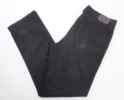 HUGO BOSS Herren Jeans Arkansas W36 L36 36/36 schwarz uni gerade Gabardine F830