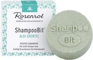 Rosenrot Festes Shampoo Alge-Grüntee - 60g