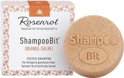 Rosenrot Festes Shampoo Orange-Salbei - 60g