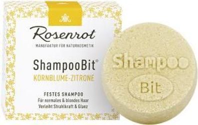 Rosenrot Festes Shampoo Kornblume-Zitrone - 60g