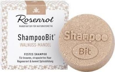 Rosenrot Festes Shampoo Walnuss-Mandel - 60g