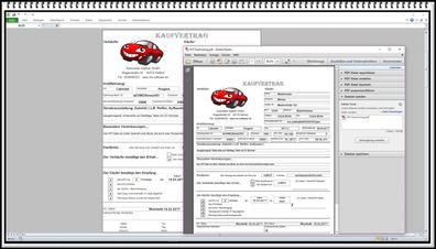 Digitaler KFZ Kaufvertrag Formular Autohändler 2022 Polnisch Türkisch Excel Software