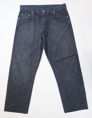 HUGO BOSS Jeans Hose Montana W34 L28 34/28 grau melliert gerade Stoff E1544