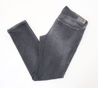 Diesel Jeans Grupee Super Slim-Skinny W31 L32 31/32 dunkel grau destroyed E1987