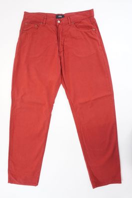 HUGO BOSS Arkansas Herren Jeans W38 L34 38/34 rot weinrot gerade Gabardine E2910