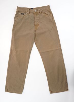 HUGO BOSS Arkansas Herren Jeans W34 L30 34/30 braun hellbraun Gabardine E2901
