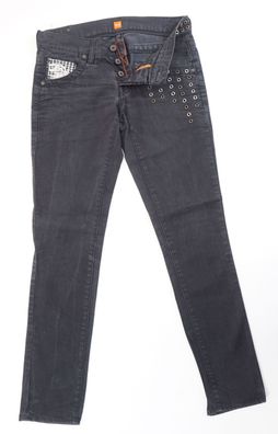 HUGO BOSS ORANGE Lexa Damen Jeans W28 L34 28/34 schwarz stonewash Stretch E2980