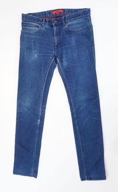 HUGO BOSS RED Jeans Hose W31 L34 31/34 blau dunkelblau distressed Stretch E2840