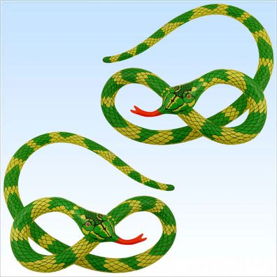 2 x Schlange aufblasbar ca. 2,3 Meter lang Scherzartikel Reptil Tier Tierdeko