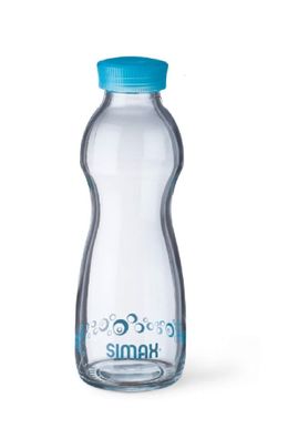Simax Borosilikatglas Wasserflasche mit Deckel 0,5 Liter Höhe: 22cm