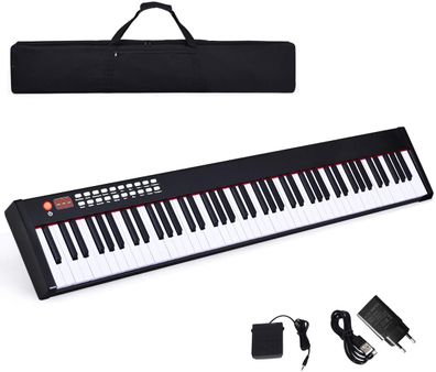 Digitales Piano Keyboard, elektronisches Klavier Keyboard mit Tragetasche