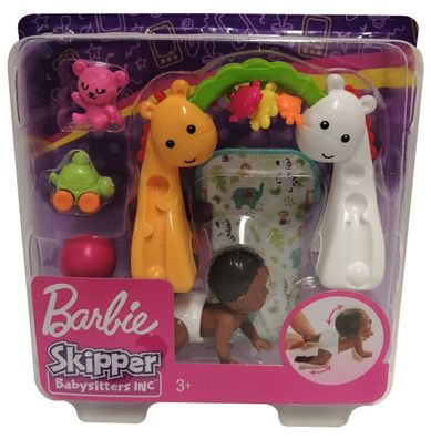 Mattel GHV85 Barbie Skipper Babysitter Inc Puppen Baby Krabbelzeit und Zubehör S