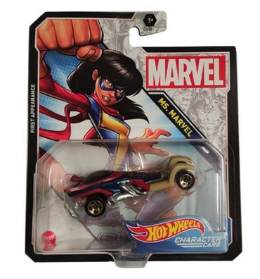 Mattel GJH94 Hot Wheels Character Cars MS. Marvel, Marvel, Rennauto zum sammeln