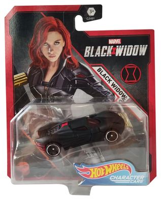 Mattel GMH98 Hot Wheels Character Cars Black Widow, Rennauto zum sammeln und spi