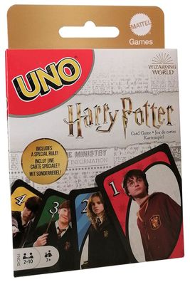 Mattel Games FNC42 UNO Harry Potter Hogwarts Edition Kartenspiel mit 112 Karten