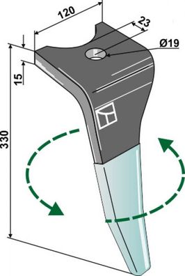 Amazone Kreiseleggenzinken (DURAFACE) - linke Ausführung RH-AMA-07L-DURA