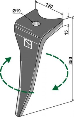 Amazone Kreiseleggenzinken, rechte Ausführung RH-92-R (Maschinentyp KG (Spezial)