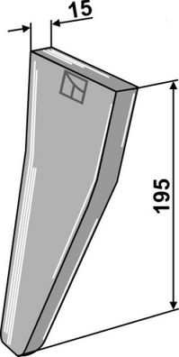 Aufschweißspitze für Kreiseleggenzinken RH92A