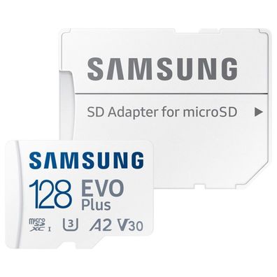 Samsung EVO Plus microSD-Speicherkarte 128GB (inkl. Adapter, UHS-I U3, bis 130 M