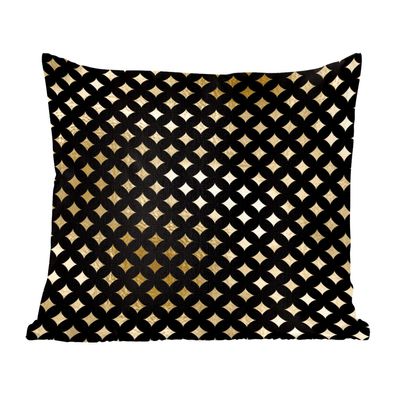 Zierkissen - Sofakissen - Dekokissen - 60x60 cm - Muster - Sterne - Gold