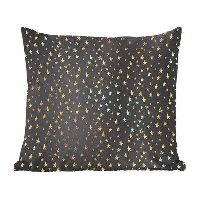 Zierkissen - Sofakissen - Dekokissen - 50x50 cm - Muster - Sterne - Gold