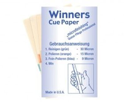 Winners Cue-Paper, das beliebte Reinigungsmittel aus den USA