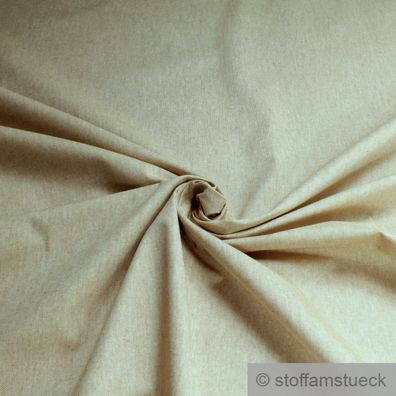Stoff Recycelt Baumwolle Recycelt Polyester Rips beige meliert