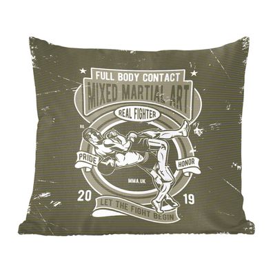 Zierkissen - Sofakissen - Dekokissen - 60x60 cm - Mancave - Kampfsport - Sport - Vint