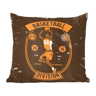 Zierkissen - Sofakissen - Dekokissen - 40x40 cm - Mancave - Basketball - Sport - Vint