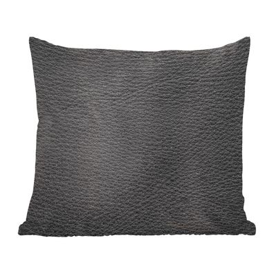 Zierkissen - Sofakissen - Dekokissen - 60x60 cm - Schwarzer Lederhintergrund