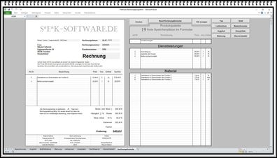 Rechnungssoftware mit Produktpalette Mahnung Lieferschein Angebot Fax Brief Formulare