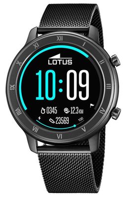Smartwatch Lotus Watch Herrenuhr Edelstahlband schwarz 50039/1