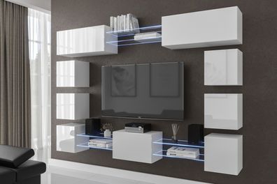 C80N Möbel für Wohnzimmer Wohnwand Mediawand Schrankwand Wohnschrank