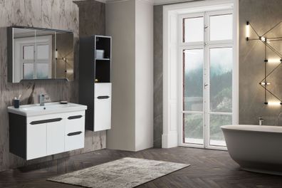 Martat Badezimmer Set Smart 100 3-teilig mit Spiegelschrank