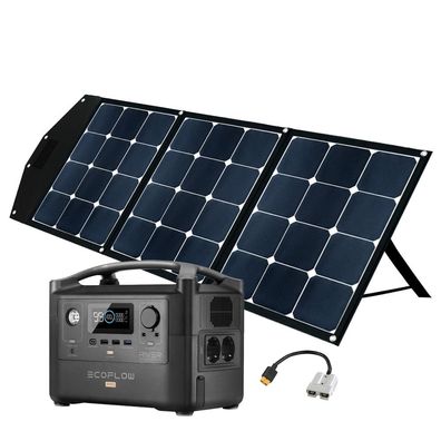 SparBundle EcoFlow River Pro Powerstation + Offgridtec® Solartasche Zusatzbatterie...