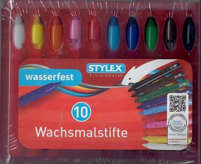 Wachsmalstifte Schiebehülse wasserfest 10stk