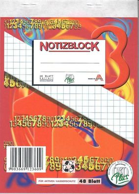 Notizblock A6 48 Blatt kariert